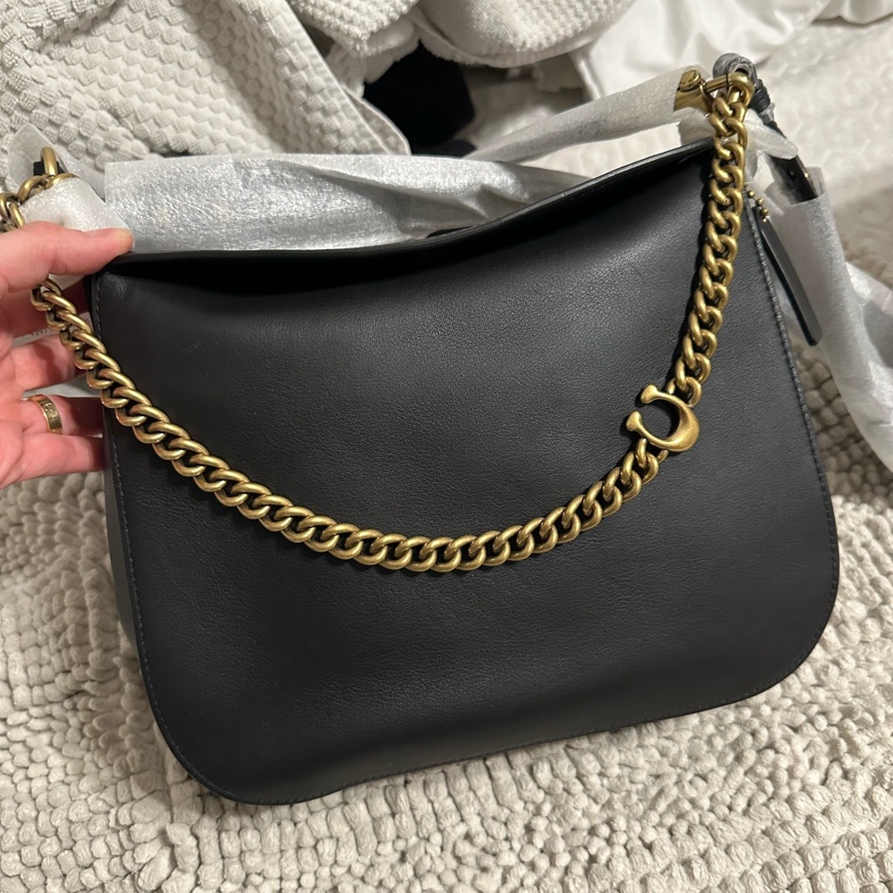 Black Coach saddle bag